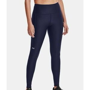 Under Armor Women's UA Heat Gear Full Length Leggings, Midnight Navy Size SM